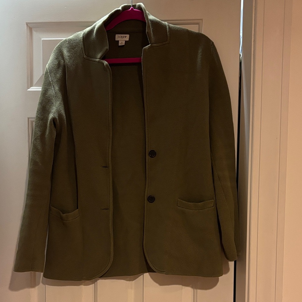 Green J.Crew Sweater Blazer S